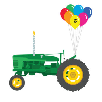 Personalised Tractor Happy Birthday Card, 6 of 6