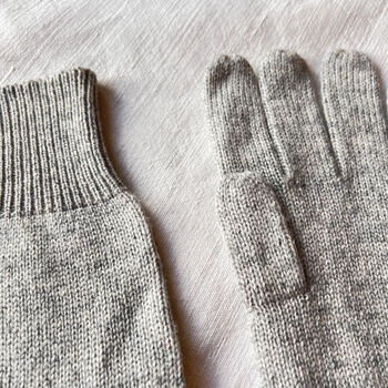 Fair Trade Luxury Soft Fine Knit Merino Mens Gloves, 10 of 12