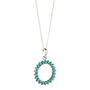Halo Radiance Turquoise Silver Large Necklace, thumbnail 3 of 12