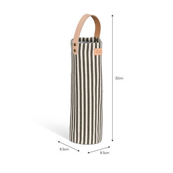 Green Striped Wine/Champagne Bottle Bag, 6 of 6