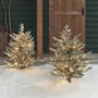 Two 3ft Dual LED Snowy Outdoor Christmas Tree Stakes, thumbnail 1 of 4