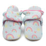 Dotty Fish Rainbow Baby Booties. Soft, Warm, Non Slip, thumbnail 3 of 7