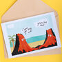 Lava Volcanoes Valentine Card, thumbnail 1 of 3