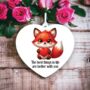 Personalised Fox Valentine's Hanging Gift, thumbnail 1 of 2