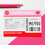 Personalised Boarding Pass Valentine's Card, thumbnail 2 of 3