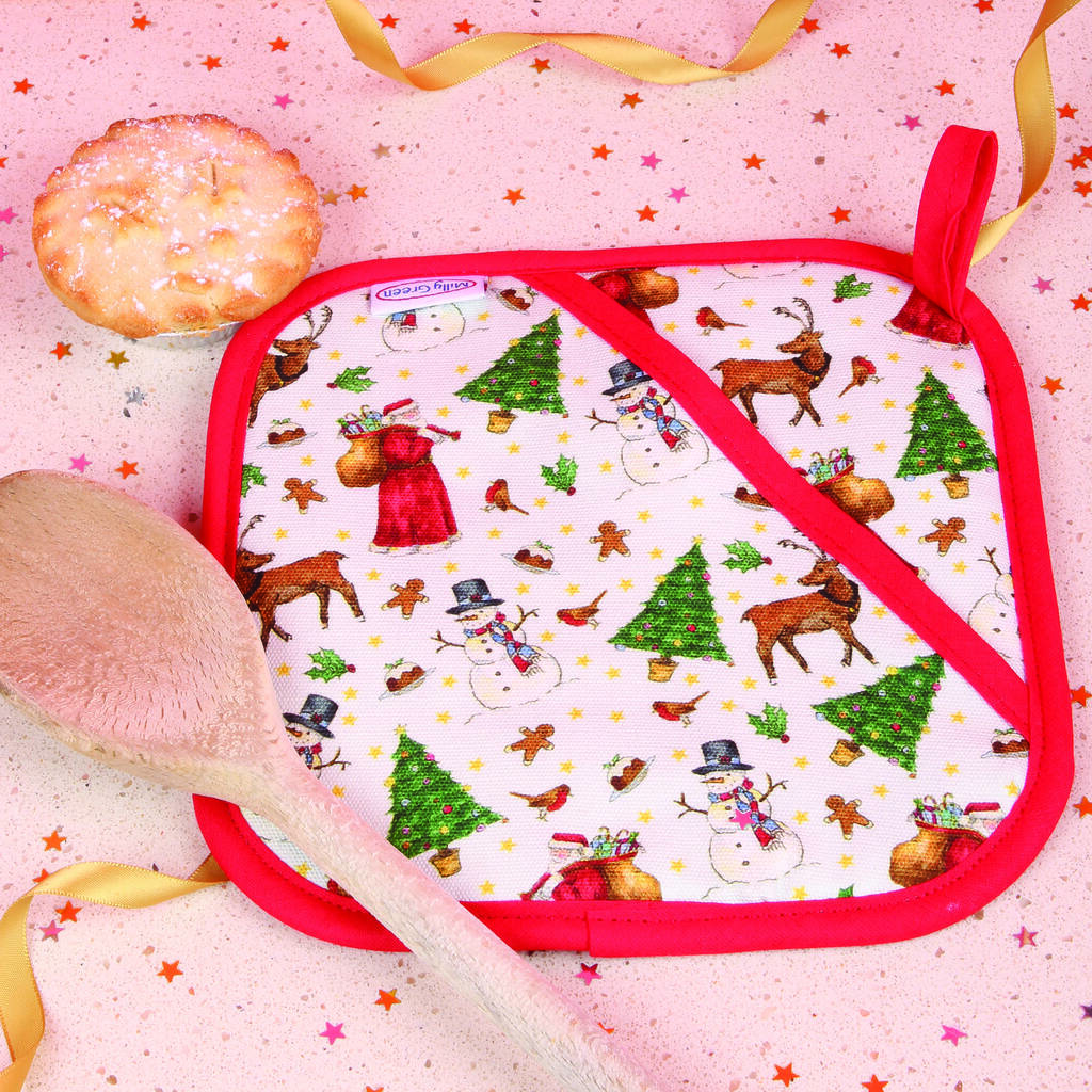 Merry Little Christmas Pot Holder By Milly Green