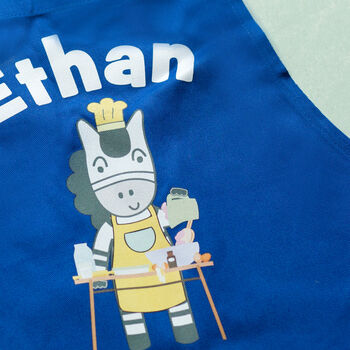 Children’s Personalised Zebra Crafts Apron, 2 of 6