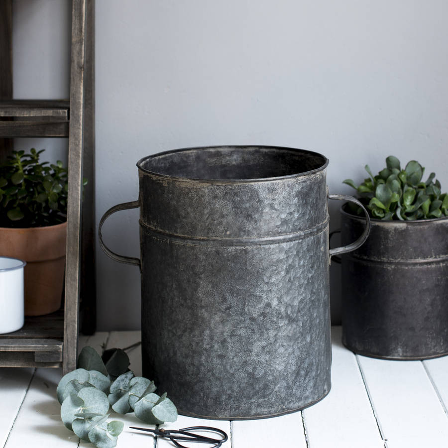 Zinc Handled Flower Tub By The Orchard