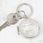 Personalised 'You Mean The World To Me' Photo Keyring, thumbnail 3 of 7