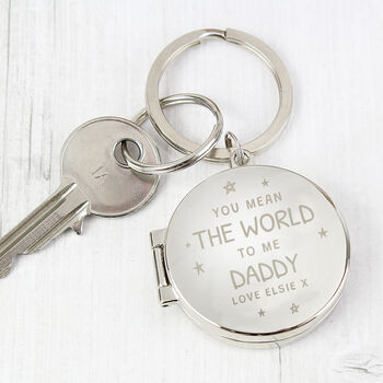 Personalised 'You Mean The World To Me' Photo Keyring, 3 of 7