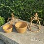 Set Of Two Crown Style Planters In Rust, thumbnail 4 of 5