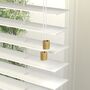 Brass Knurled Blind Pull In Gold, thumbnail 3 of 4