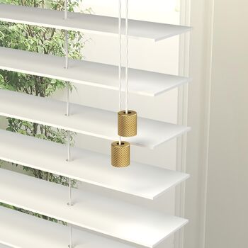 Brass Knurled Blind Pull In Gold, 3 of 4