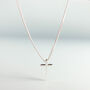 Sterling Silver Tiny Cross Pendant Necklace, thumbnail 5 of 7