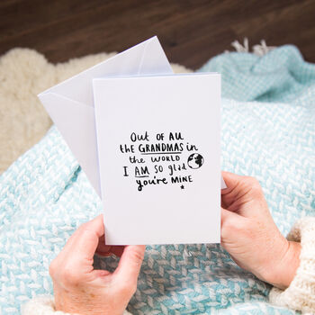 'Grandma I'm So Glad You're Mine' Greeting Card, 2 of 3