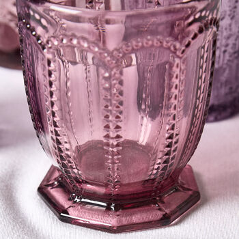 Set Of Four Bella Perle Amethyst Glass Tumblers, 3 of 7