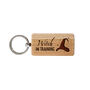 Oak Keyring 'Witch In Training' With Witch's Hat Illustration | House Keys | Novelty | Halloween, thumbnail 2 of 2