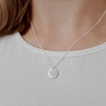 Handmade Sterling Silver Moon Necklace, 5 of 6
