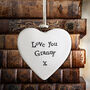 'Love You Granny' Hanging Heart Gift For Granny, thumbnail 1 of 2
