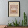 Flat White Coffee Print Three Colour Options, thumbnail 3 of 6