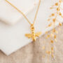 Delicate Gold Plated Sterling Silver Bee Necklace, thumbnail 1 of 3