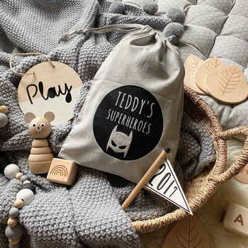 Personalised Superhero Toy Storage Bag, 3 of 6