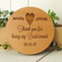 'Thank You' Wooden Backed Mirror, thumbnail 1 of 2