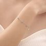 Sterling Silver Disk Charm Bracelet, thumbnail 2 of 11