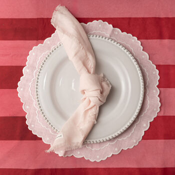 Red And Pink Striped Tablecloth, 5 of 8