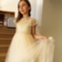 Grace In Champagne/Gold Flower Girl Or Party Dress, thumbnail 3 of 5