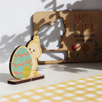 Pop Out Wooden Easter Chick Card, 5 of 8