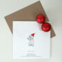 Wire Haired Dachshund Christmas Card, thumbnail 2 of 2