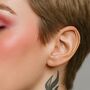 Simple Oxidised Silver Tusk Ear Cuff Earrings, thumbnail 4 of 6
