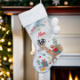 Personalised Reindeer Christmas Stocking, thumbnail 2 of 4