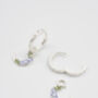 Silver Nightshade Moon Huggie Earrings, thumbnail 4 of 8