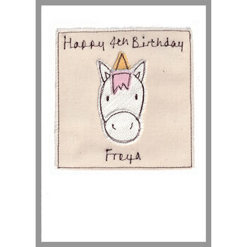 Personalised Unicorn Birthday Card For Girl, 7 of 7