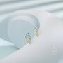 Sterling Silver Blue Opal Cluster Crawler Earrings, thumbnail 5 of 11