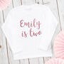 Second Birthday Personalised T Shirt For Girls, thumbnail 1 of 2