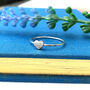 Sterling Silver Tiny Heart Stacking Ring, thumbnail 7 of 9