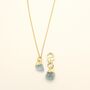 Aquamarine Owner Necklace And Pet Collar Charm Set, thumbnail 2 of 7