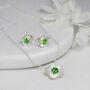 May Birthstone Necklace And Stud Earrings Set, thumbnail 1 of 3