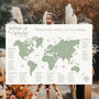 Wedding World Map Destination Table Plan, thumbnail 4 of 8