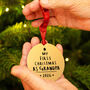 'First Christmas As Grandad' Christmas Decoration Bauble, thumbnail 2 of 5