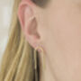 Brass Tall Arc Stud Earrings, thumbnail 3 of 6