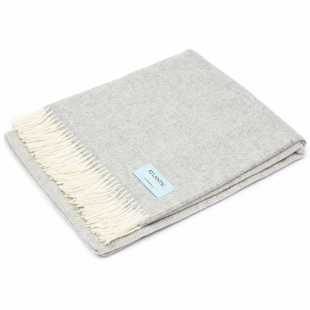 british wool herringbone throw by atlantic blankets