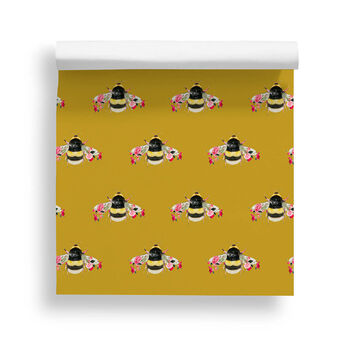 Single Bee Mustard Wallpaper, 2 of 3