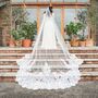 Cinderella Dramatic Lace Wedding Veil, thumbnail 1 of 4