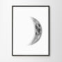 Set Of Three Black And White Moon Phases Prints, thumbnail 4 of 7