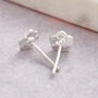 Tiny Forget Me Not Silver Stud Earrings, thumbnail 2 of 7