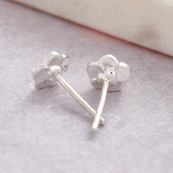 Tiny Forget Me Not Silver Stud Earrings, 2 of 7
